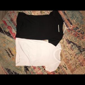Black and white lululemon shirts
